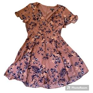 Express pink floral dress